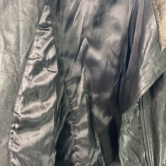 Danier | leather and faux fur jacket Size L - Picture 9 of 13